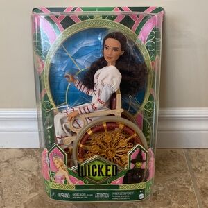 Wicked Nessa Rose Doll with Wheelchair - White and Gold NEW Mattel - Barbie size